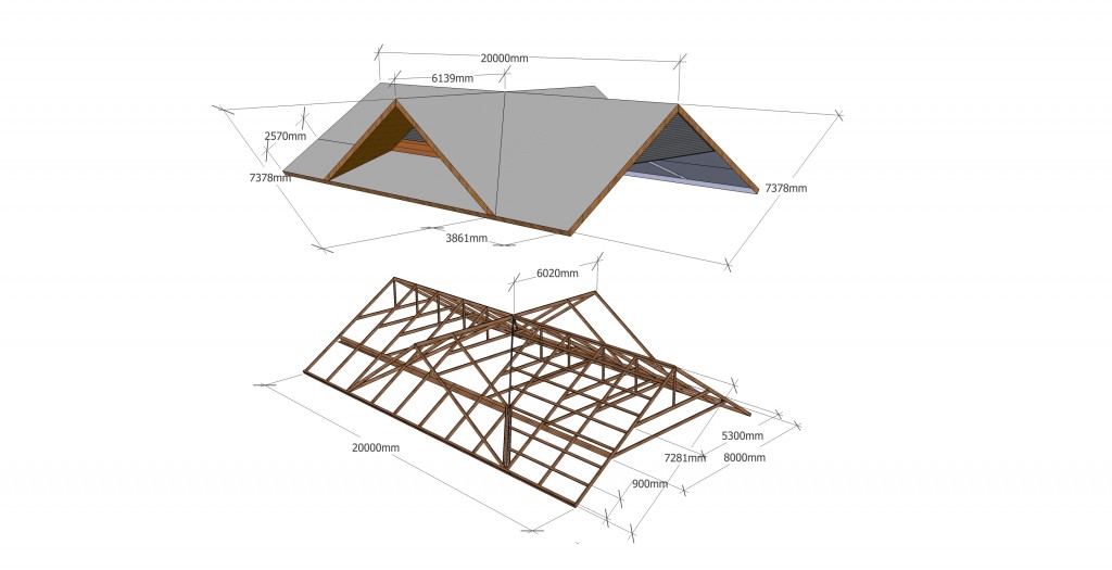 Roof Structure Dimensioned